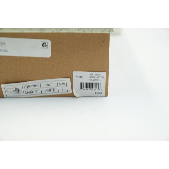 Mudd Women’s White Slide Sandals Gold Chain Accent Size 7 Platform Slip-On - Picture 5 of 13